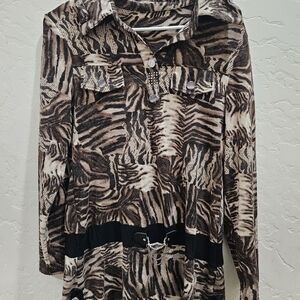 Y2K Animal Print Long Sleeve